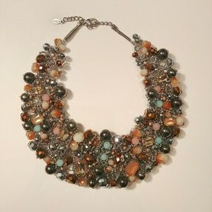 Aldo Statement Beaded Bib Pastel Necklace